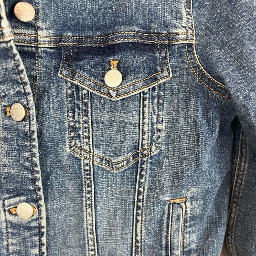 J.Crew Women's XS Denim Jacket Blue Alicia Wash Casual Button Front - Picture 4 of 8